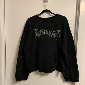 Vetements black hoodie on both sides